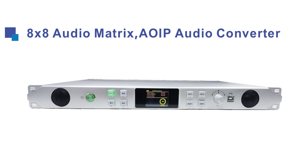 8x8 Audio Matrix AOIP Audio Converter (Compact)